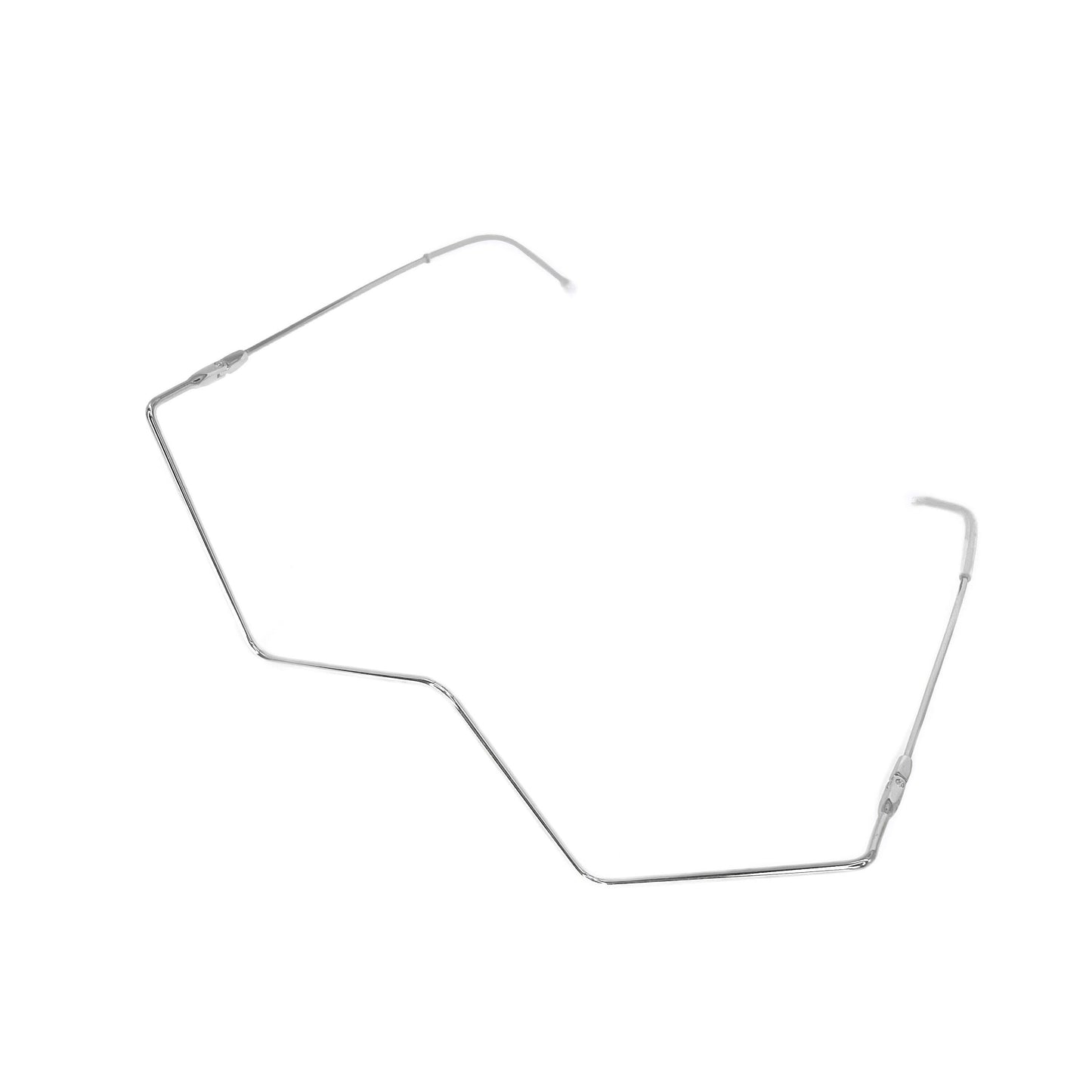 W Frame No Lens Jewelry Eyewear Gold & Silver