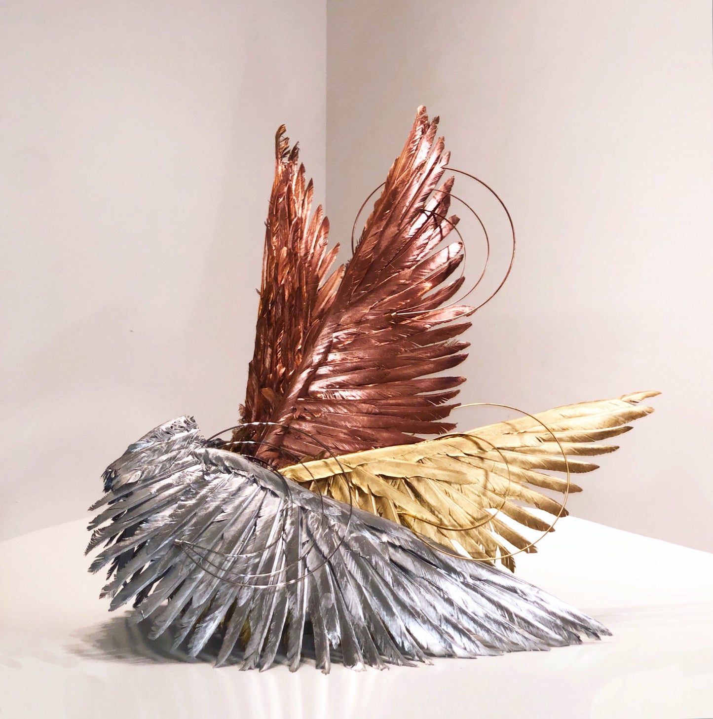 Gold Angel Feather Wings