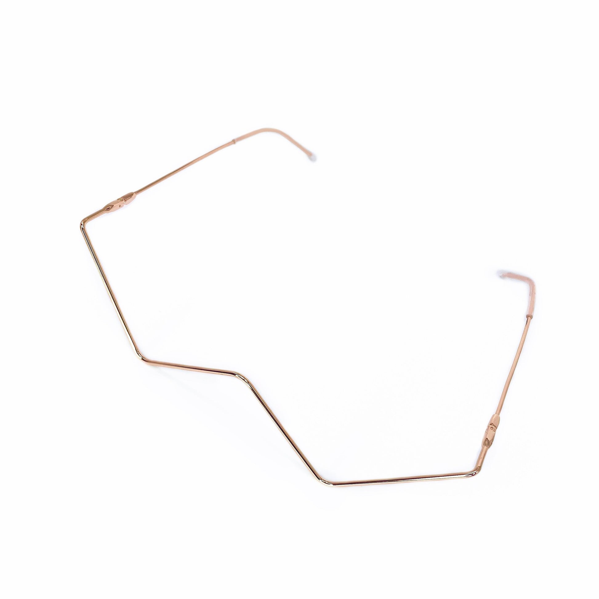 W Frame No Lens Jewelry Eyewear Gold & Silver